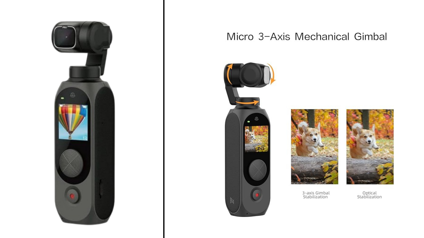 Fimi Palm 2 Pro compact all-in-one gimbal camera with wide-angle lens